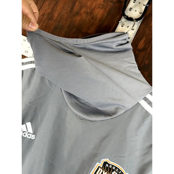 Houston Dynamos Adidas MLS Soccer Tiro 19 Warm‎ Up Top DW4804 Gray Grey Mens XL - Picture 7 of 9
